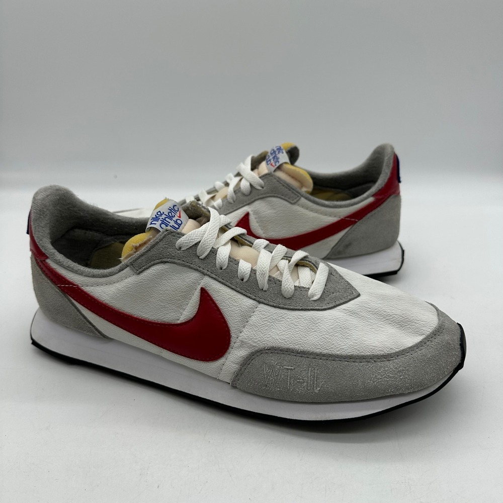 Nike DJ6054-101 Mens 13 White Grey Red Waffle Trainer 2 Athletic Club Sneakers